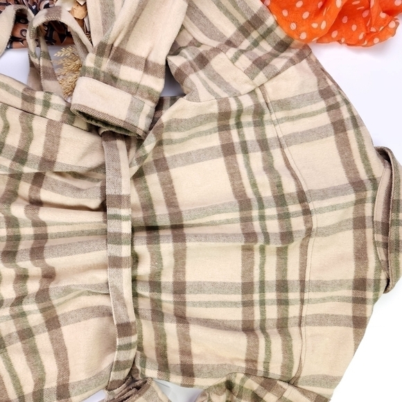 Oat New York Belted Sweater Coat Sz Medium Beige Green Tan M - Picture 9 of 12